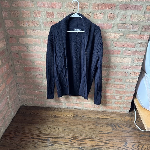 Barbour Kirkham Shawl Cable Knit Cardigan